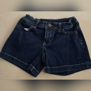 Faded Glory Jean Shorts Girls Size 8 Dark Blue Denim